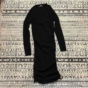 laLavon black sweater dress with functional side ties